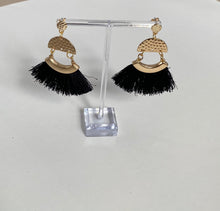 Load image into Gallery viewer, Half Moon Tassel Earrings
